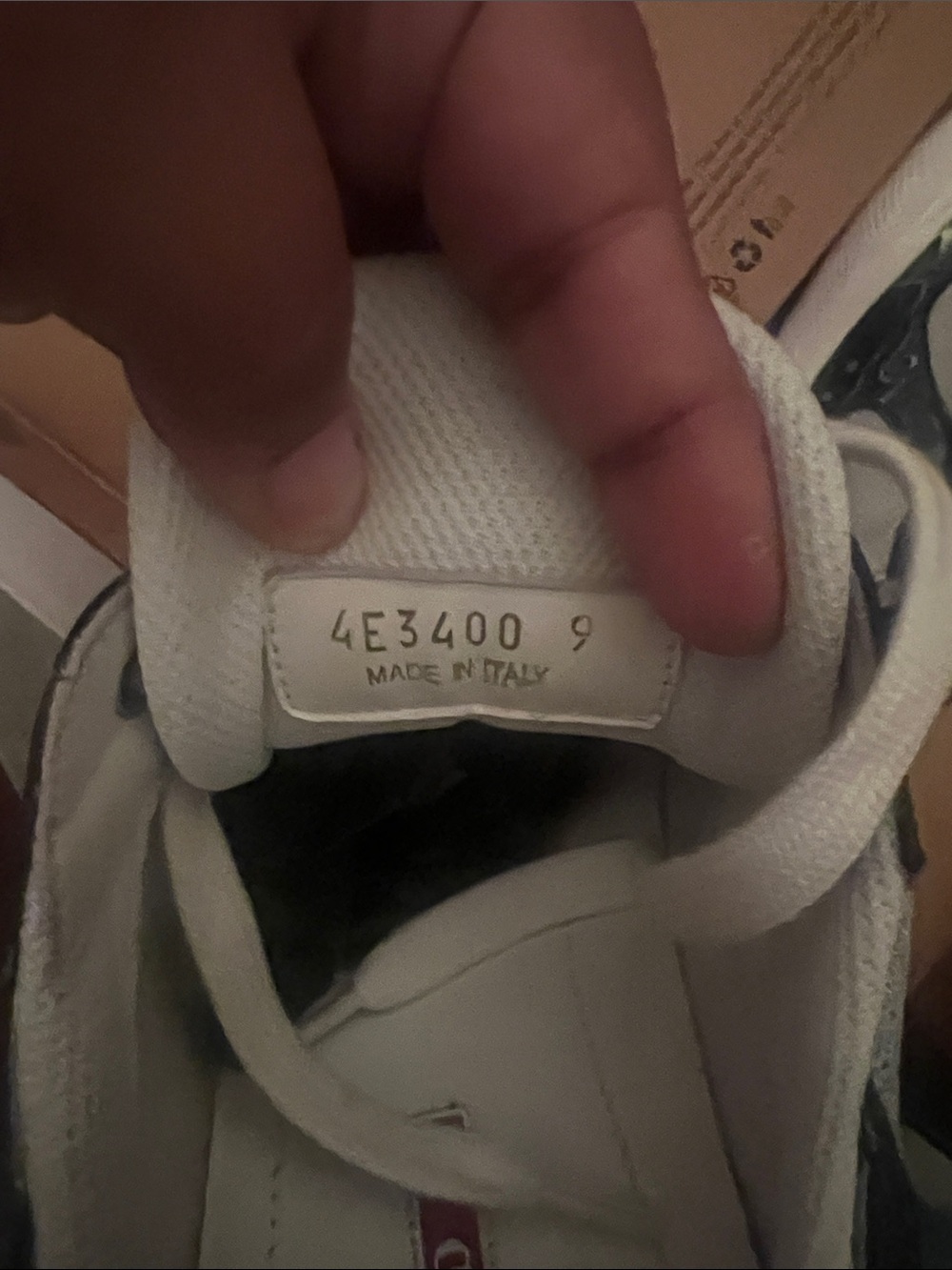 Prada Men’s Navy, White and Gray Low-Top Sneakers Size 9 - Picture 10 of 13